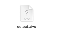 完成したoutput.aivuファイルが表示されたFinder